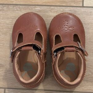 Stride Rite Brown Leather Kids Dress Shoes